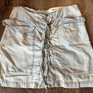 Impeccable Pig jean lace front skirt